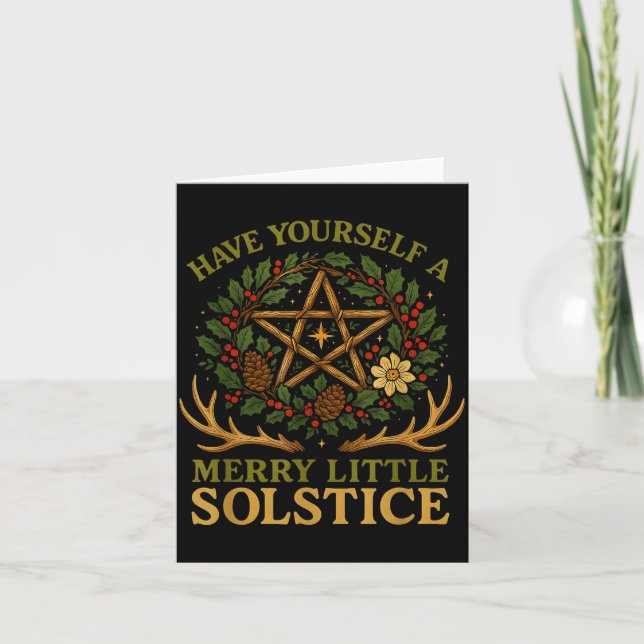 Have Yourself A Merry Little Solstice Witchcore  Card (Front)