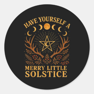 Have Yourself A Merry Little Solstice Witchcore  Classic Round Sticker
