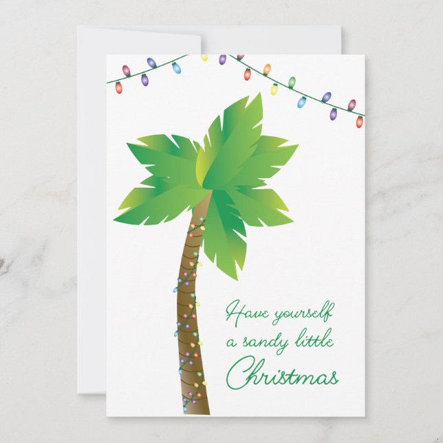 Have yourself a sandy little Christmas Invitation (Front)