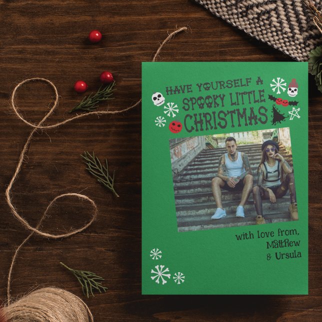 Have Yourself a Spooky Little Christmas Photo Holiday Card (Creator Uploaded)