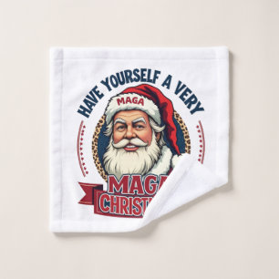 Have Yourself a very Maga Christmas Trump Won Wash Cloth