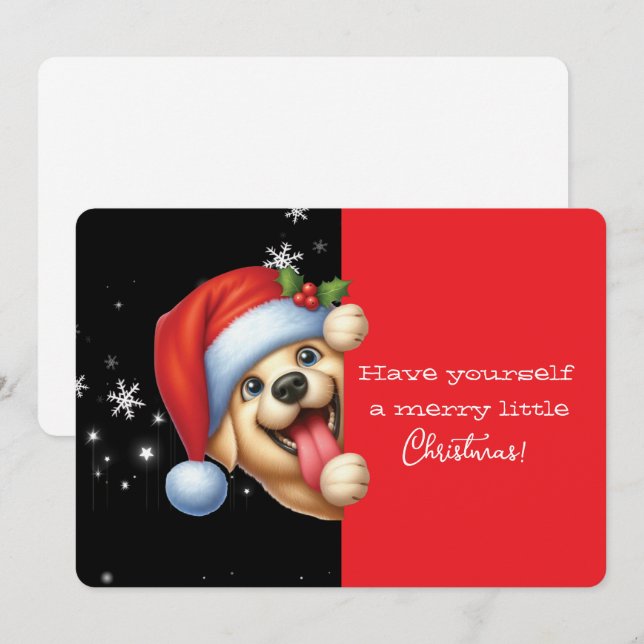 Have Yourself  Merry Little Christmas Grinning Dog (Front/Back)