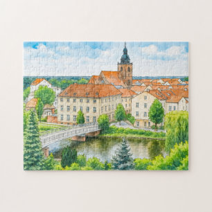 Havelberg town centre aquarell havelland jigsaw puzzle