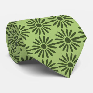 Havenwood Daisy Foulard Moss Green Two-Sided Tie