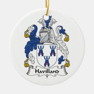 Havilland Family Crest Ceramic Ornament