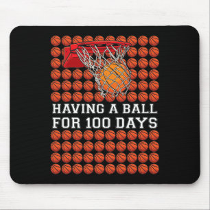 Having A Ball 100 Days Basketball Kids Boy Smarter Mouse Pad
