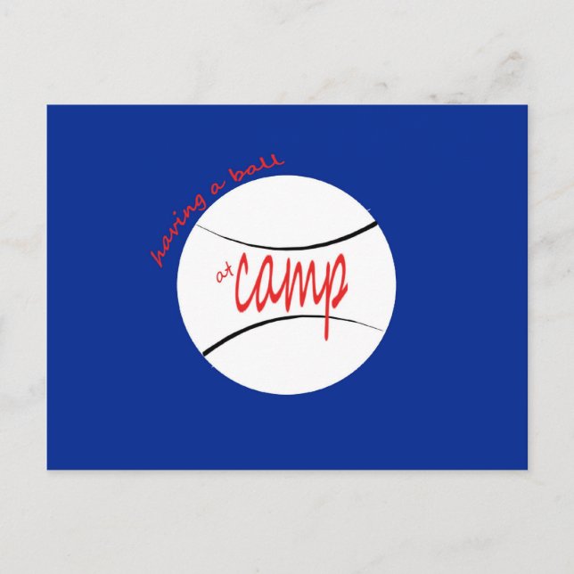 Having a Ball at Camp Postcard (Front)