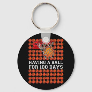 Having A Byll 100 Days Bysketbyll Kids Boy Smarter Keychain