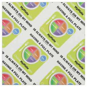 Having A Full Plate Always On My Mind Food Groups Fabric