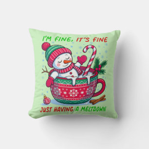 Having A Meltdown Throw Pillow
