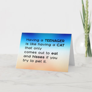 Having a Teenager... Card
