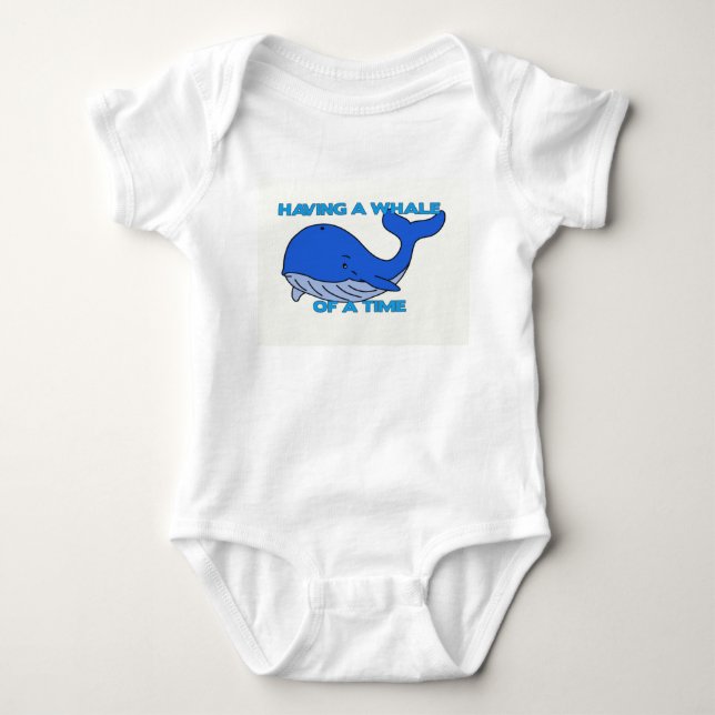 Having a whale of a time. baby bodysuit (Front)