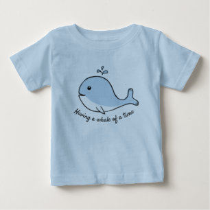Having a Whale of a Time Blue Baby T-Shirt