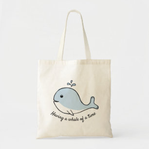 Having a Whale of a Time Swimming Tote Bag