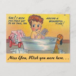 Having a wonderful time! postcard