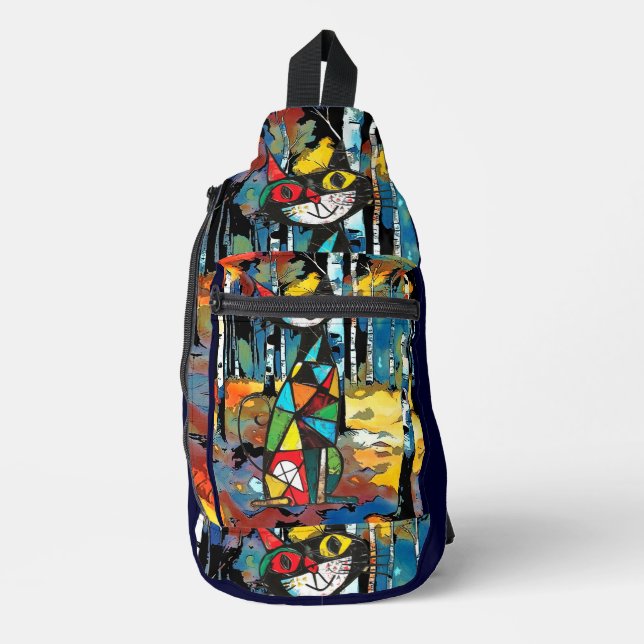 Having An Abstract Kinda Day Sling Bag (Front)