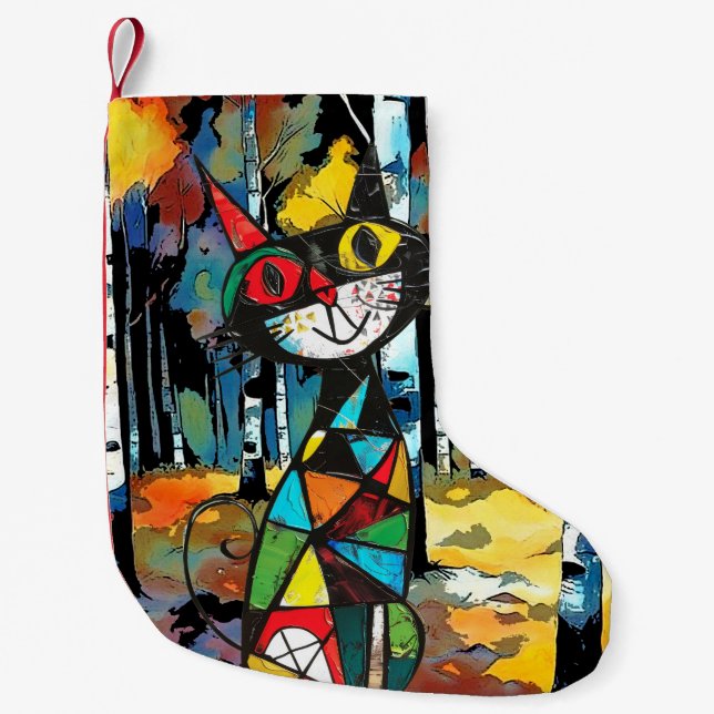 Having An Abstract Kinda Day Small Christmas Stocking (Front)