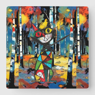 Having An Abstract Kinda Day Square Wall Clock