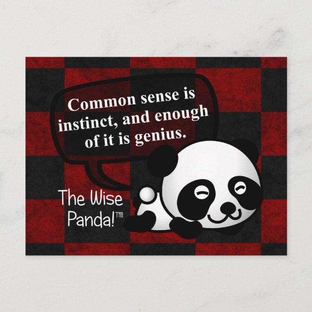 Having common sense makes you a genius postcard (Front)