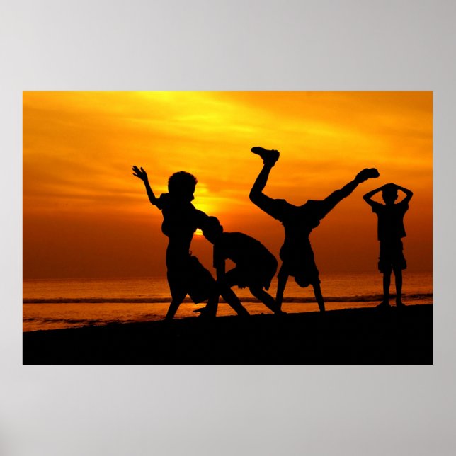 Having Fun At Sunset Poster (Front)