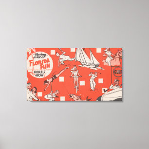 Having Fun in Florida Gulf Oil Advertisement Canvas Print