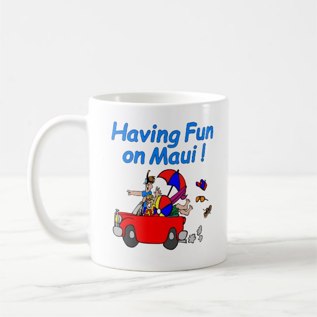 Having Fun on Maui! Coffee Mug (Left)