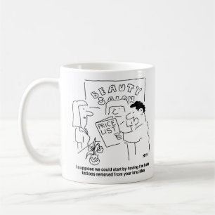 Having Tattoos Removed at Beauty Salon Coffee Mug