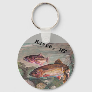 Havre Cutthroat Trout Button Keychain