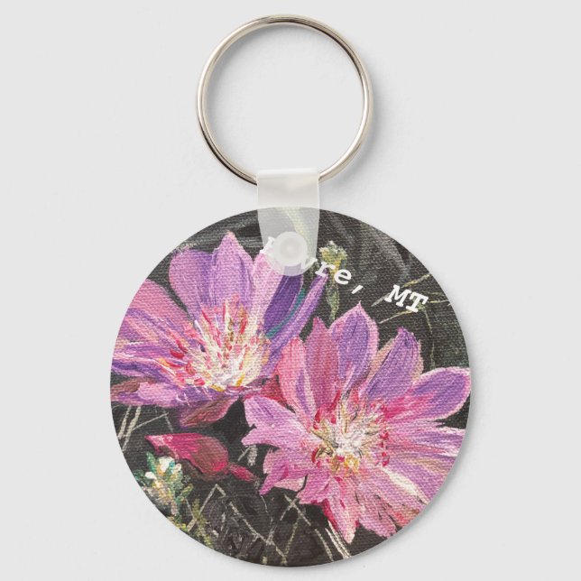 Havre, MT Bitterroot button keychain (Front)