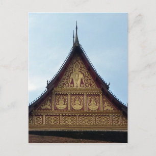 haw phra kaew roof postcard