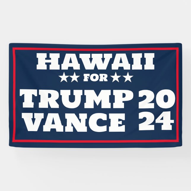 Hawaï pour la bannière Trump Vance 2024 (Horizontal)