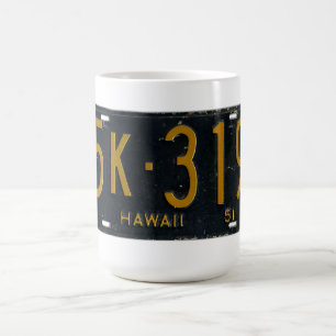 Hawaii 1951 License Plate Coffee Mug