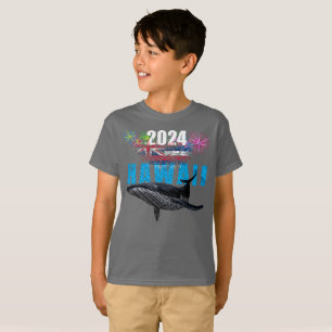 HAWAII 2024 POLYNESIAN TRIBAL HUMPBACK FIREWORKS T-Shirt