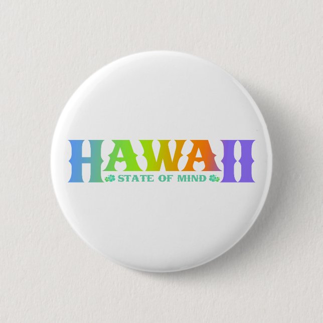 Hawaii 2 Inch Round Button (Front)