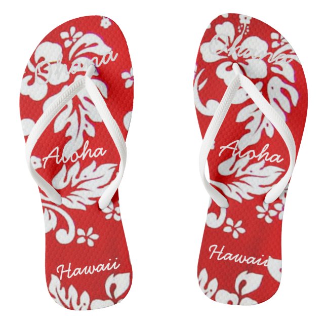 Hawaii Aloha Collection - Ladies Flip Flops (Footbed)