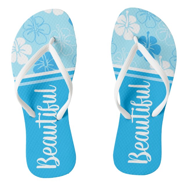 Hawaii Aloha Collection Ladies Flip Flops (Footbed)