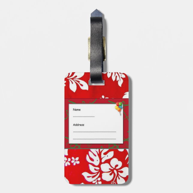 HAWAII ALOHA COLLECTION LUGGAGE TAG (Back Vertical)