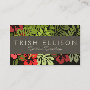 Hawaii Aloha Flower Art Print Business Card