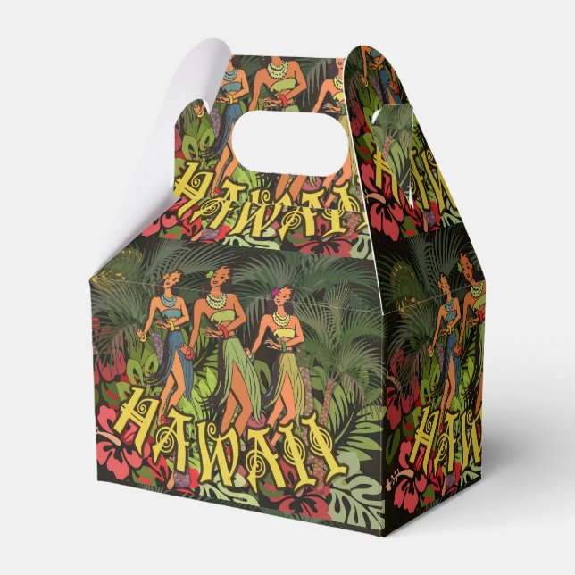 Hawaii Aloha Flower Art Print Favor Box (Front Side)