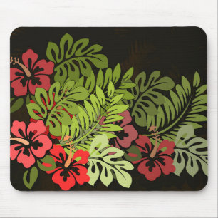 Hawaii Aloha Flower Art Print Mouse Pad