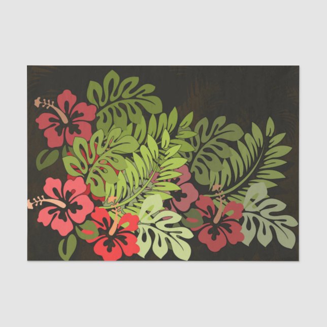 Hawaii Aloha Flower Art Print Tissue Paper (Front)