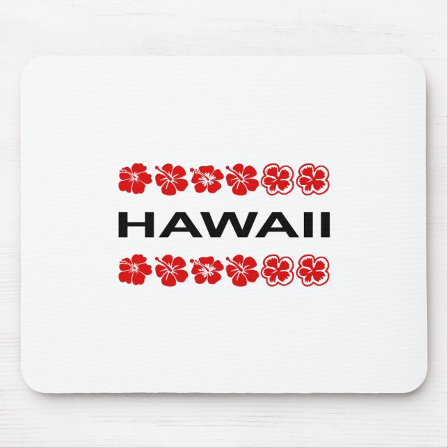Hawaii Aloha Flower Bands Light-Colour Mouse Pad (Front)