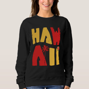 Hawaii Aloha Hibiscus Hawaiian Islands Surfer Tiki Sweatshirt