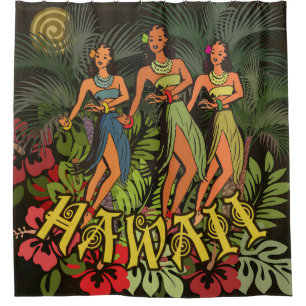 Hawaii Aloha Palm Hula Art Design