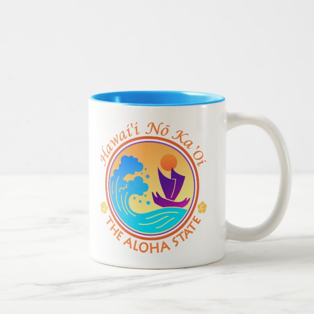 Hawaii Aloha State Two-Tone Coffee Mug (Right)