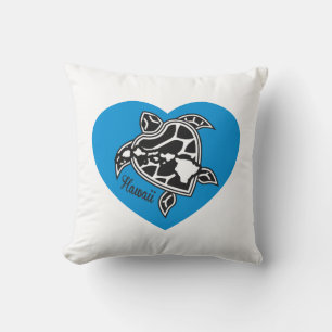 Hawaii Aloha Turtle Throw Pillow