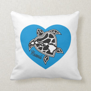 Hawaii Aloha Turtle Throw Pillow