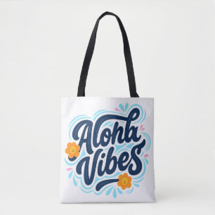 Hawaii Aloha Vibes Hawaiian Island Tote Bag
