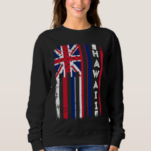 Hawaii American Flag Home State of Hawaii Flag Sweatshirt