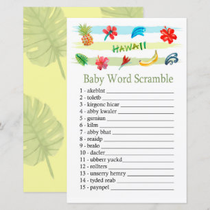 Hawaii Baby word scramble game